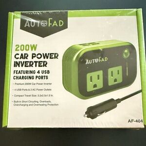 Sealed Auto Fad Car Power Inverter 200W Converter 4 USB Ports &AC Power Outlets